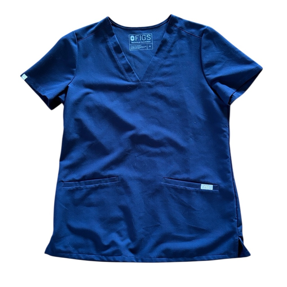 Figs Technical Casma Navy Blue Scrub Top PO 1569 Size XS‎